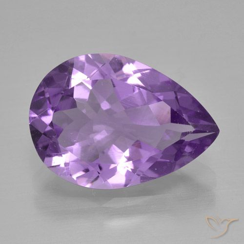 4.09ct Natural Deep Violet Amethyst, Pear Shape, VVS