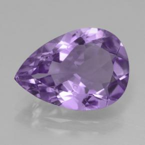 Violeta medio Amatista Gema - 4.1ct Corte en forma de pera (ID: 465410)