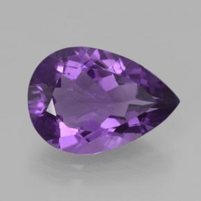 Темно-фиолетовый Аметист Камень - 4.2ct Фасетная Груша (ID: 465429)