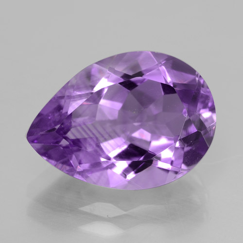 Medium Purplish Violet Аметист Камень - 4.8ct Фасетная Груша (ID: 465454)