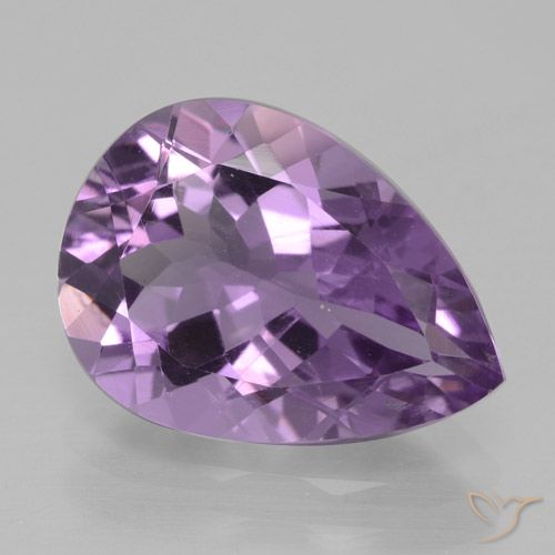 4.05ct Natural Iris Violet Amethyst, Pear Shape, VVS-VS