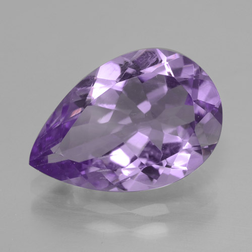 Темно-фиолетовый Аметист Камень - 4.3ct Фасетная Груша (ID: 465503)