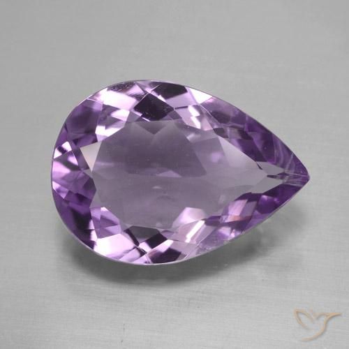 3.60ct Natural Purplish Violet Amethyst, Pear Shape, VS