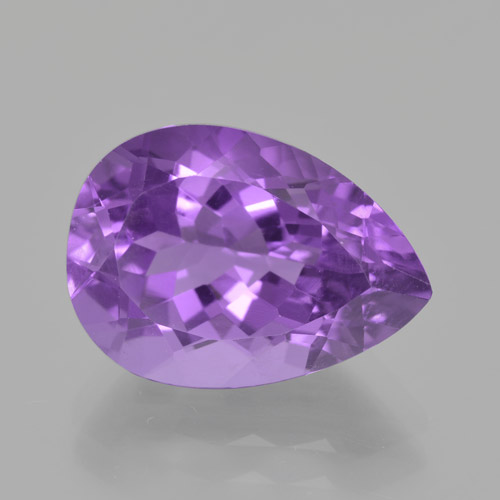Intense Violet Аметист Камень - 5.1ct Фасетная Груша (ID: 465643)