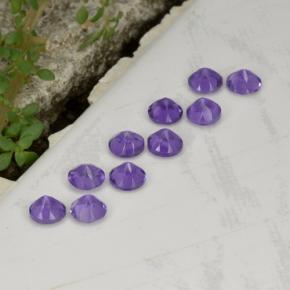 Amethyst Gemstones in 3.5 mm (calibrated) Size for Sale, Amethyst Stones in Violet Color