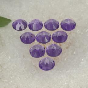 Amethyst Gemstones in 3.5 mm Size for Sale, Amethyst Stones in Violet Color