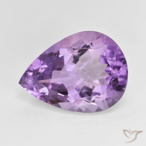 7.66ct Natural Deep Iris Violet Amethyst, Pear Shape, VS