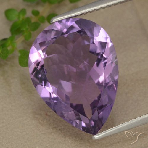 6.78 ct Pear Cut Amethyst, 15.9 x 11.9 mm From Brazil, Photo A