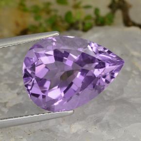 Eggplant Violet Amethyst Gem - 7.6ct Pear Facet (ID: 475498)