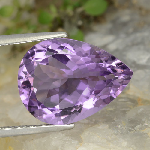 Medium Violet Аметист Камень - 7.3ct Фасетная Груша (ID: 475501)