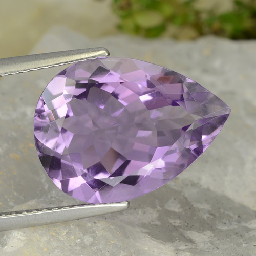 Violet aubergine Améthyste gemme - 6.6ct Poire facette (ID: 475507)