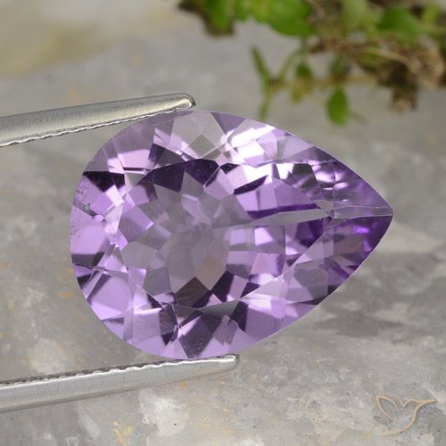6.54ct Natural Eggplant Violet Amethyst, Pear Shape, VVS-VS