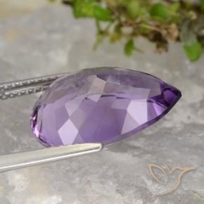 Amethyst Gemstone in 16 x 12 mm (calibrated) Size for Sale, Amethyst Stone in Medium-Light Purplish Violet Color