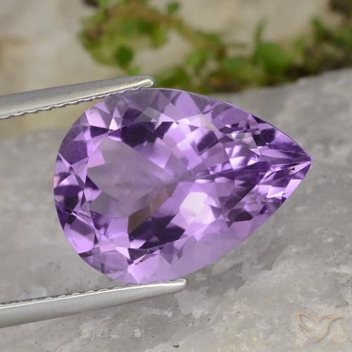 7.09ct Pear Facet Violet Amethyst from Brazil, Dimension 16 x 11.8mm, VS Clarity, Natural untreated gemstone, 1pc Amethyst in Purplish Violet Color, Mohs Hardness of 7 suitable for daily wear jewelry, Unblocks Crown Chakra, Photo A