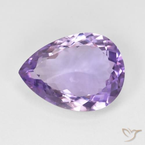 6.93ct Natural Medium Violet Amethyst, Pear Shape, VVS-VS
