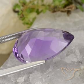 Amethyst Gemstone in 16 x 12 mm (calibrated) Size for Sale, Amethyst Stone in Medium-Light Purplish Violet Color