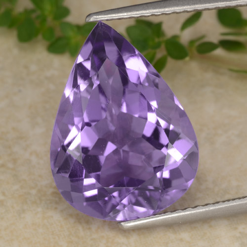 Intense Violet Аметист Камень - 6.9ct Фасетная Груша (ID: 475669)