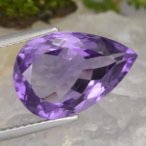 Medium Violet Аметист Камень - 4.8ct Фасетная Груша (ID: 475775)