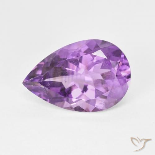 5.06ct Natural Purplish Violet Amethyst, Pear Shape, VS