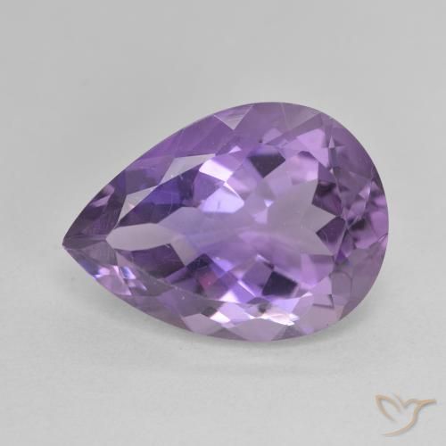 7.22ct Natural Purplish Violet Amethyst, Pear Shape, VVS-VS