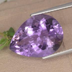 Medium Violet Amethyst Edelstein - 7.6ct Birnen Schliff (ID: 476065)