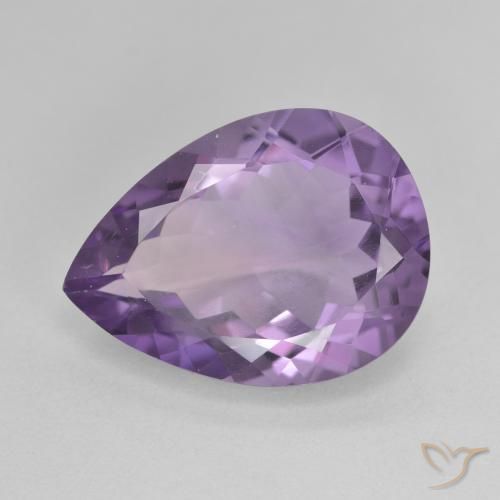 6.69 ct Pear Cut Amethyst, 16.1 x 11.9 mm From Brazil, Photo A
