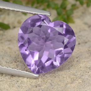 Medium Violet Amethyst Edelstein - 2.8ct Herz facettiert (ID: 476316)