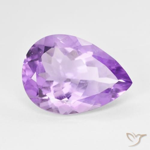 6.76 ct Pear Cut Amethyst, 16 x 11.6 mm From Brazil, Photo A