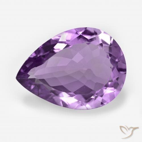 6.14ct Natural Vivid Violet Amethyst, Pear Shape, VS