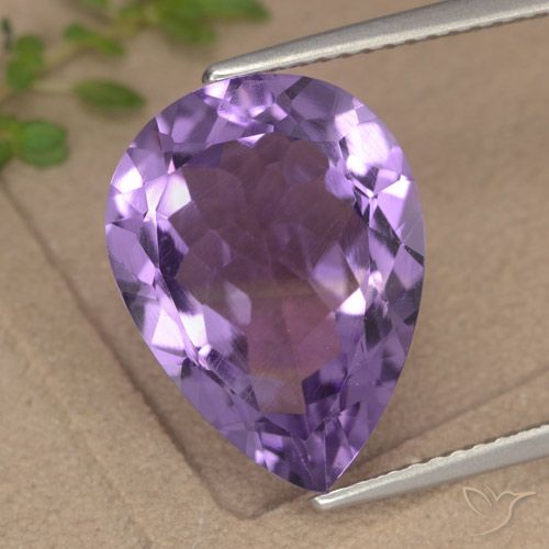 6.75ct Natural Deep Violet Amethyst, Pear Shape, VVS-VS