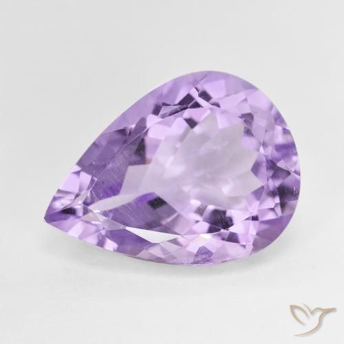 7.28 ct Pear Cut Amethyst, 16 x 11.8 mm From Brazil, Photo A