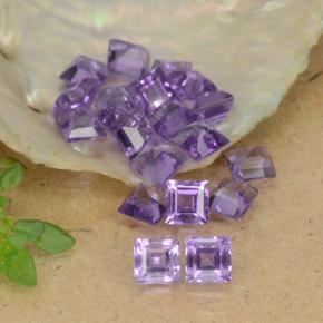 Medium Violet Amethyst Gem - 0.2ct Square Step-Cut (ID: 477237)