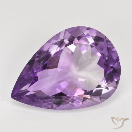 8.04ct Natural Purplish Violet Amethyst, Pear Shape, VVS-VS