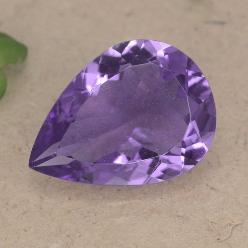 6.08 ct Pear Cut Amethyst, 16.2 x 11.9 mm From Brazil, Photo A
