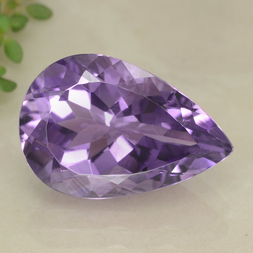 Medium Violet Amethyst Gem - 5.2ct Pear Facet (ID: 478040)