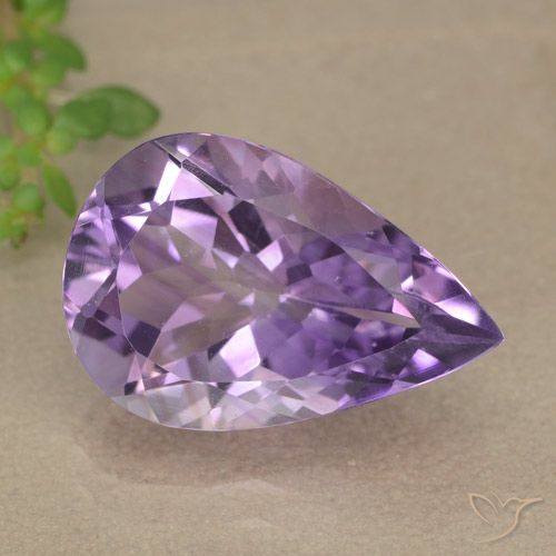 4.90ct Natural Medium Violet Amethyst, Pear Shape, VVS-VS