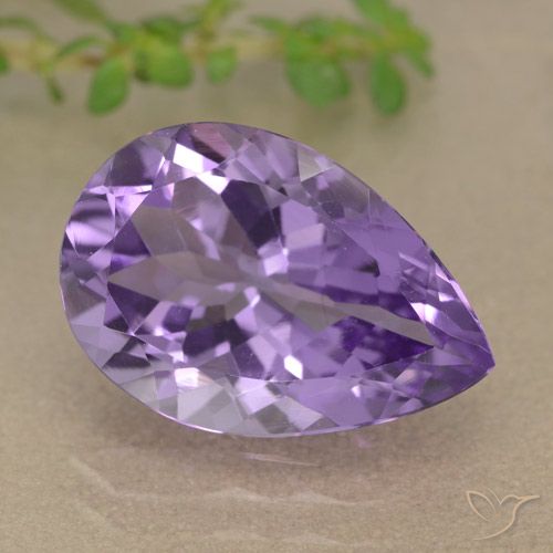 5.10ct Natural Medium Violet Amethyst, Pear Shape, VVS-VS