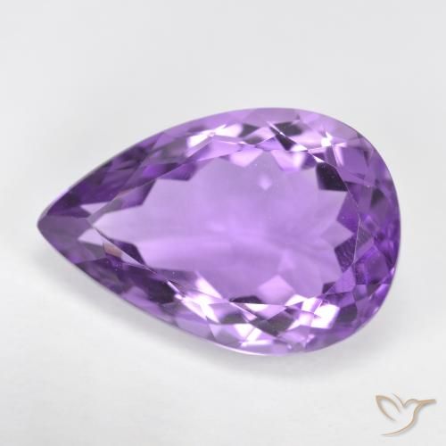 4.63 ct Pear Cut Amethyst, 14.9 x 10.1 mm From Brazil, Photo A