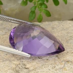 Amethyst Gemstone in 18 x 13 mm (calibrated) Size for Sale, Amethyst Stone in Medium-Light Purplish Violet Color