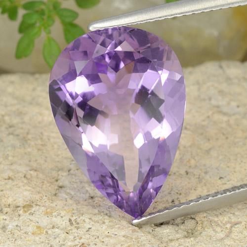 9.43ct Natural Deep Violet Amethyst, Pear Shape, VVS-VS