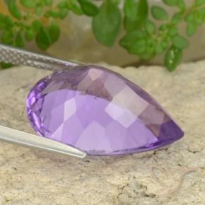 Amethyst Gemstone in 18 x 13 mm (calibrated) Size for Sale, Amethyst Stone in Medium Violet Color