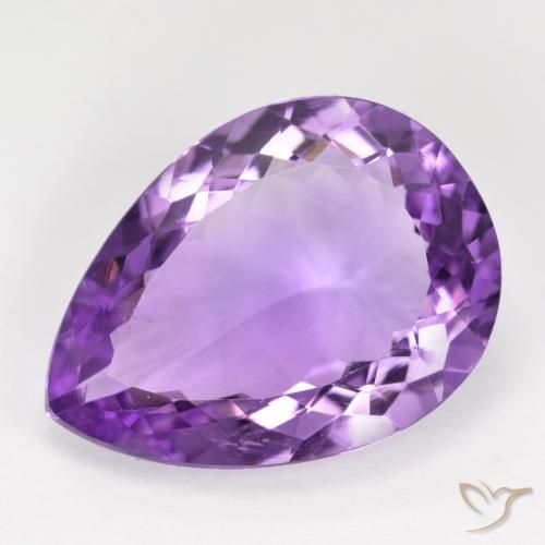 9.17ct Natural Purplish Violet Amethyst, Pear Shape, VVS-VS