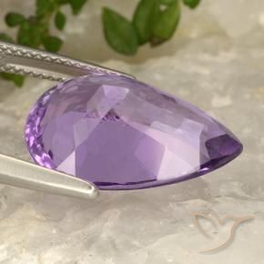 Amethyst Gemstone in 18 x 13 mm (calibrated) Size for Sale, Amethyst Stone in Medium-Light Purplish Violet Color
