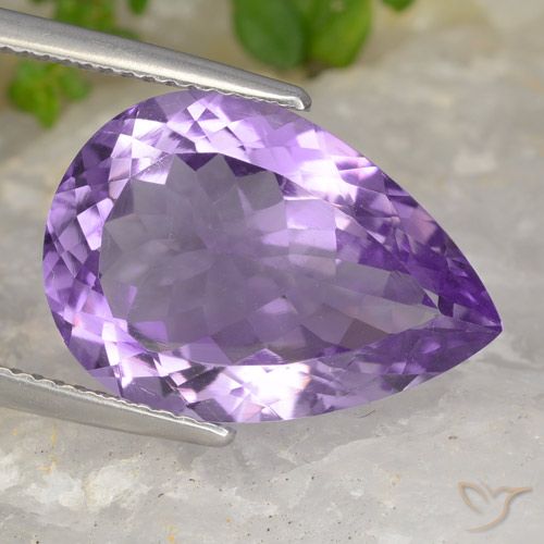 8.47 ct Pear Cut Amethyst, 18 x 12.7 mm From Brazil, Photo A