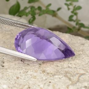Amethyst Gemstone in 18 x 13 mm (calibrated) Size for Sale, Amethyst Stone in Medium Violet Color