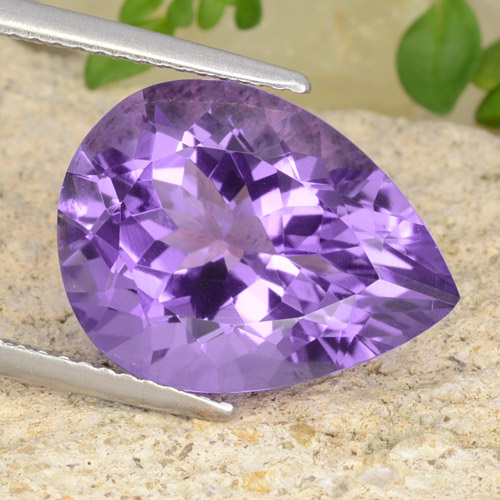 بنفسجي وردي جمشت حجر كريم - 7.8ct وجه كمثرى (ID: 478322)