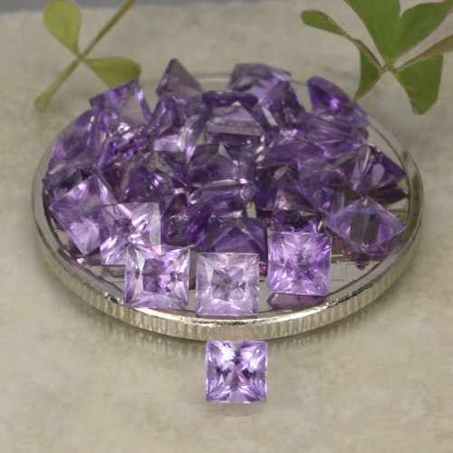 Medium Violet Аметист Камень - 0.1ct Огранка Принцесса (ID: 480181)