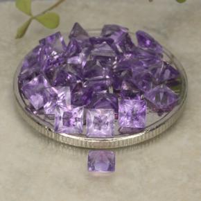 Amethyst Gemstones in 3.2 x 3.1 mm Size for Sale, Amethyst Stones in Medium Violet Color