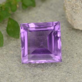 Violeta púrpura medio Amatista Gema - 1.6ct Corte cuadrado step (ID: 482705)