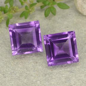 CaratYogi Pietra di Ametista Originale da 2 carati a 5 carati Forma Quadrata Colore: Viola